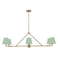 Crystorama XAV-B9306-VG-GR Vibrant Gold,Green Xavier 6 Light Vibrant Gold Plus Green Chandelier Image 1