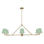 Crystorama XAV-B9306-VG-GR Vibrant Gold,Green Xavier 6 Light Vibrant Gold Plus Green Chandelier Image 1