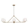 Crystorama XAV-B9306-VG-WH Vibrant Gold, White Xavier 6 Light Vibrant Gold Plus White Chandelier Image 1
