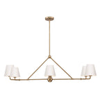 Crystorama XAV-B9306-VG-WH Vibrant Gold, White Xavier 6 Light Vibrant Gold Plus White Chandelier Image 1
