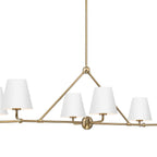 Crystorama XAV-B9306-VG-WH Vibrant Gold, White Xavier 6 Light Vibrant Gold Plus White Chandelier Image 2