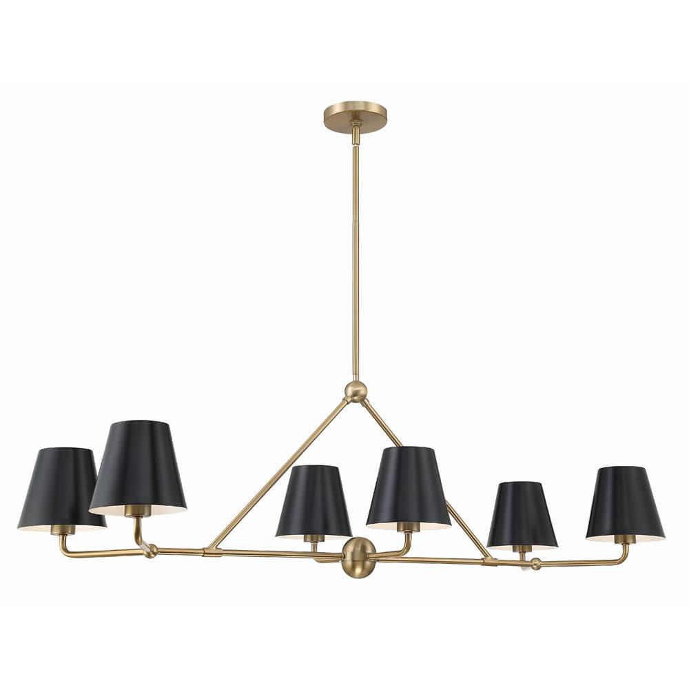 Crystorama Xavier 6 Light Matte Black Chandelier