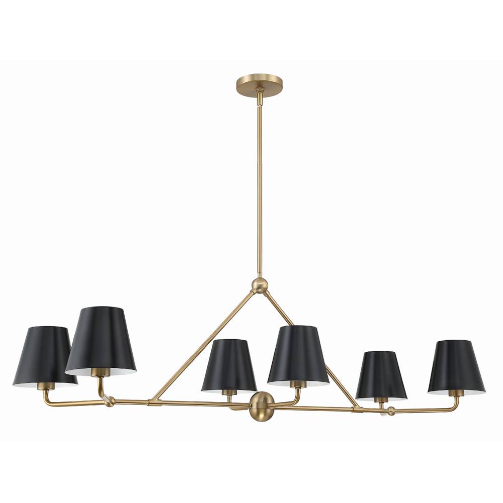 Crystorama XAV-B9306-VG Vibrant Gold Xavier 6 Light Vibrant Gold Chandelier Image 7