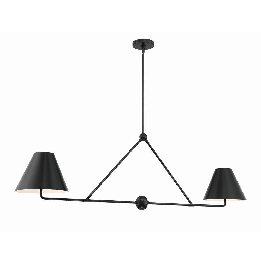 Crystorama Xavier 4 Light Matte Black Chandelier