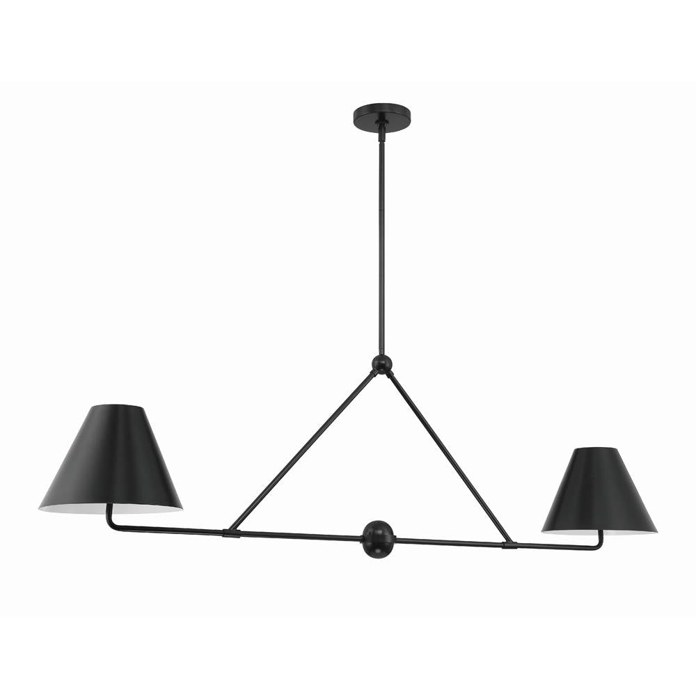 Crystorama XAV-B9307-MK Matte Black Xavier 4 Light Matte Black Chandelier Image 6