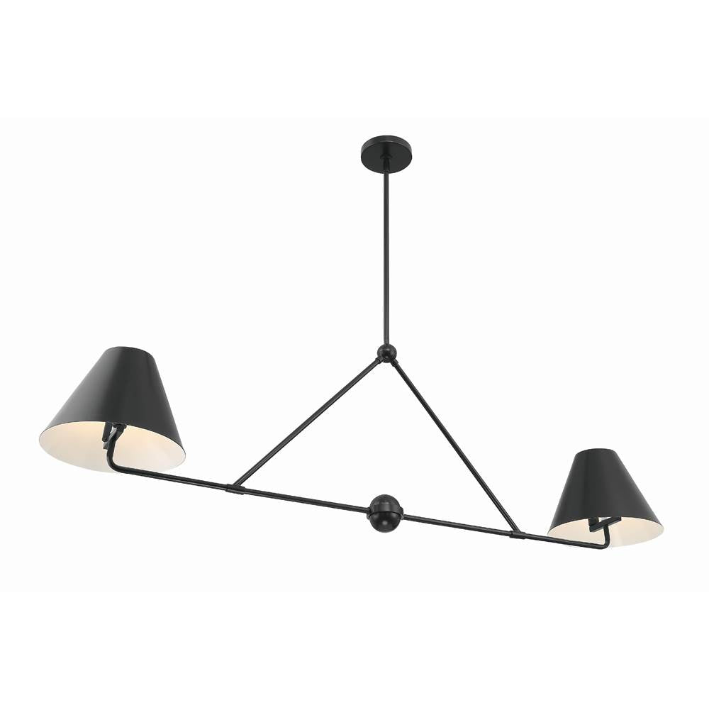 Crystorama XAV-B9307-MK Matte Black Xavier 4 Light Matte Black Chandelier Image 5
