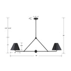 Crystorama XAV-B9307-MK Matte Black Xavier 4 Light Matte Black Chandelier Image 2
