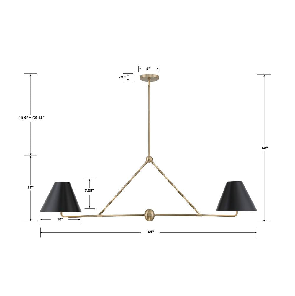 Crystorama XAV-B9307-VG Vibrant Gold Xavier 4 Light Vibrant Gold Chandelier Image 2