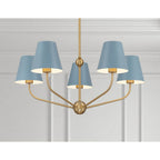Crystorama XAV-B9315-VG-BL Vibrant Gold,Blue Xavier 5 Light Vibrant Gold Plus Blue Chandelier Image 2