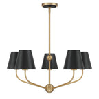 Crystorama XAV-B9315-VG-MK Vibrant Gold,Matte Black Xavier 5 Light Vibrant Gold Plus Matte Black Chandelier Image 5