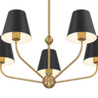 Crystorama XAV-B9315-VG-MK Vibrant Gold,Matte Black Xavier 5 Light Vibrant Gold Plus Matte Black Chandelier Image 3
