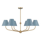 Crystorama XAV-B9316-VG-BL Vibrant Gold,Blue Xavier 6 Light Vibrant Gold Plus Blue Chandelier Image 6