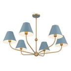 Crystorama XAV-B9316-VG-BL Vibrant Gold,Blue Xavier 6 Light Vibrant Gold Plus Blue Chandelier Image 5