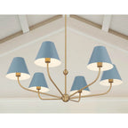 Crystorama XAV-B9316-VG-BL Vibrant Gold,Blue Xavier 6 Light Vibrant Gold Plus Blue Chandelier Image 3