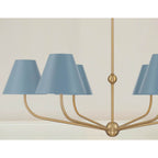 Crystorama XAV-B9316-VG-BL Vibrant Gold,Blue Xavier 6 Light Vibrant Gold Plus Blue Chandelier Image 2