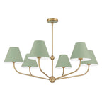 Crystorama Xavier 6 Light Vibrant Gold Plus Blue Chandelier