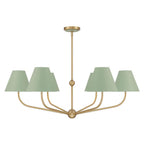 Crystorama XAV-B9316-VG-GR Vibrant Gold,Green Xavier 6 Light Vibrant Gold Plus Green Chandelier Image 6