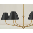 Crystorama XAV-B9316-VG-MK Vibrant Gold,Matte Black Xavier 6 Light Vibrant Gold Plus Matte Black Chandelier Image 2