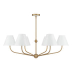 Crystorama XAV-B9316-VG-WH Vibrant Gold, White Xavier 6 Light Vibrant Gold Plus White Chandelier Image 7