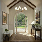 Crystorama XAV-B9316-VG-WH Vibrant Gold, White Xavier 6 Light Vibrant Gold Plus White Chandelier Image 4