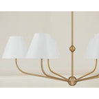 Crystorama XAV-B9316-VG-WH Vibrant Gold, White Xavier 6 Light Vibrant Gold Plus White Chandelier Image 3