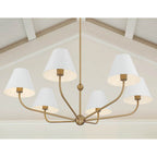 Crystorama XAV-B9316-VG-WH Vibrant Gold, White Xavier 6 Light Vibrant Gold Plus White Chandelier Image 2