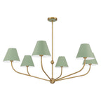 Crystorama Xavier 6 Light Vibrant Gold Plus Blue Chandelier