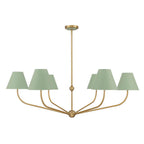 Crystorama XAV-B9319-VG-GR Vibrant Gold,Green Xavier 6 Light Vibrant Gold Plus Green Chandelier Image 5