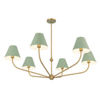 Crystorama XAV-B9319-VG-GR Vibrant Gold,Green Xavier 6 Light Vibrant Gold Plus Green Chandelier Image 4