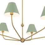 Crystorama XAV-B9319-VG-GR Vibrant Gold,Green Xavier 6 Light Vibrant Gold Plus Green Chandelier Image 3