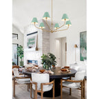 Crystorama XAV-B9319-VG-GR Vibrant Gold,Green Xavier 6 Light Vibrant Gold Plus Green Chandelier Image 2