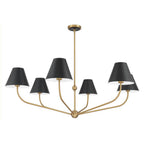 Crystorama Xavier 6 Light Vibrant Gold Plus Blue Chandelier
