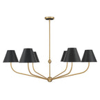 Crystorama XAV-B9319-VG-MK Vibrant Gold,Matte Black Xavier 6 Light Vibrant Gold Plus Matte Black Chandelier Image 5