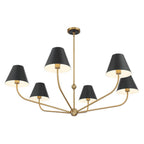 Crystorama XAV-B9319-VG-MK Vibrant Gold,Matte Black Xavier 6 Light Vibrant Gold Plus Matte Black Chandelier Image 4
