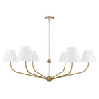 Crystorama XAV-B9319-VG-WH Vibrant Gold, White Xavier 6 Light Vibrant Gold Plus White Chandelier Image 5