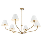 Crystorama XAV-B9319-VG-WH Vibrant Gold, White Xavier 6 Light Vibrant Gold Plus White Chandelier Image 4