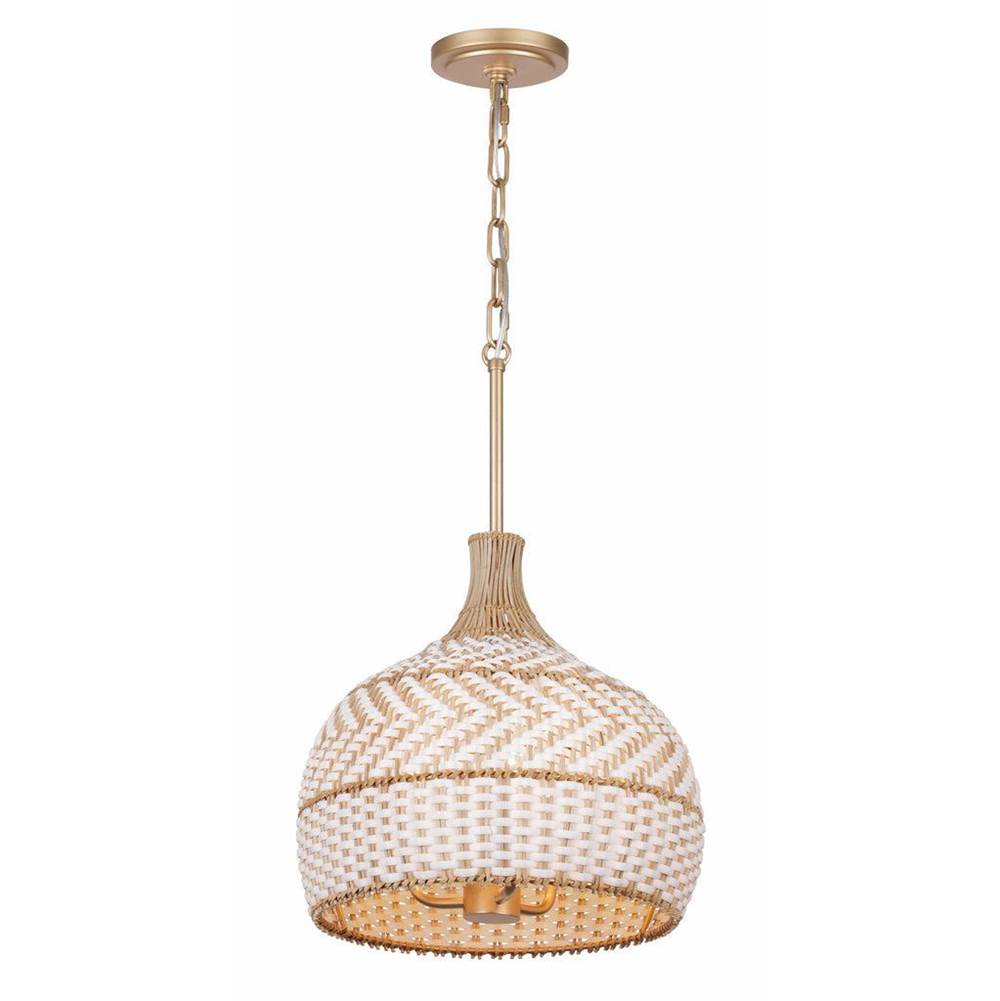 Crystorama ZAN-9003-SG Soft Gold Zanzibar 3 Light Soft Gold Pendant Image 1