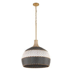 Crystorama Zanzibar 5 Light Soft Gold Plus Matte Black Pendant