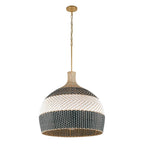 Crystorama ZAN-9006-SG-MK Soft Gold Zanzibar 6 Light Soft Gold Plus Matte Black Pendant Image 1