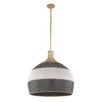 Crystorama Zanzibar 6 Light Soft Gold Plus Matte Black Pendant