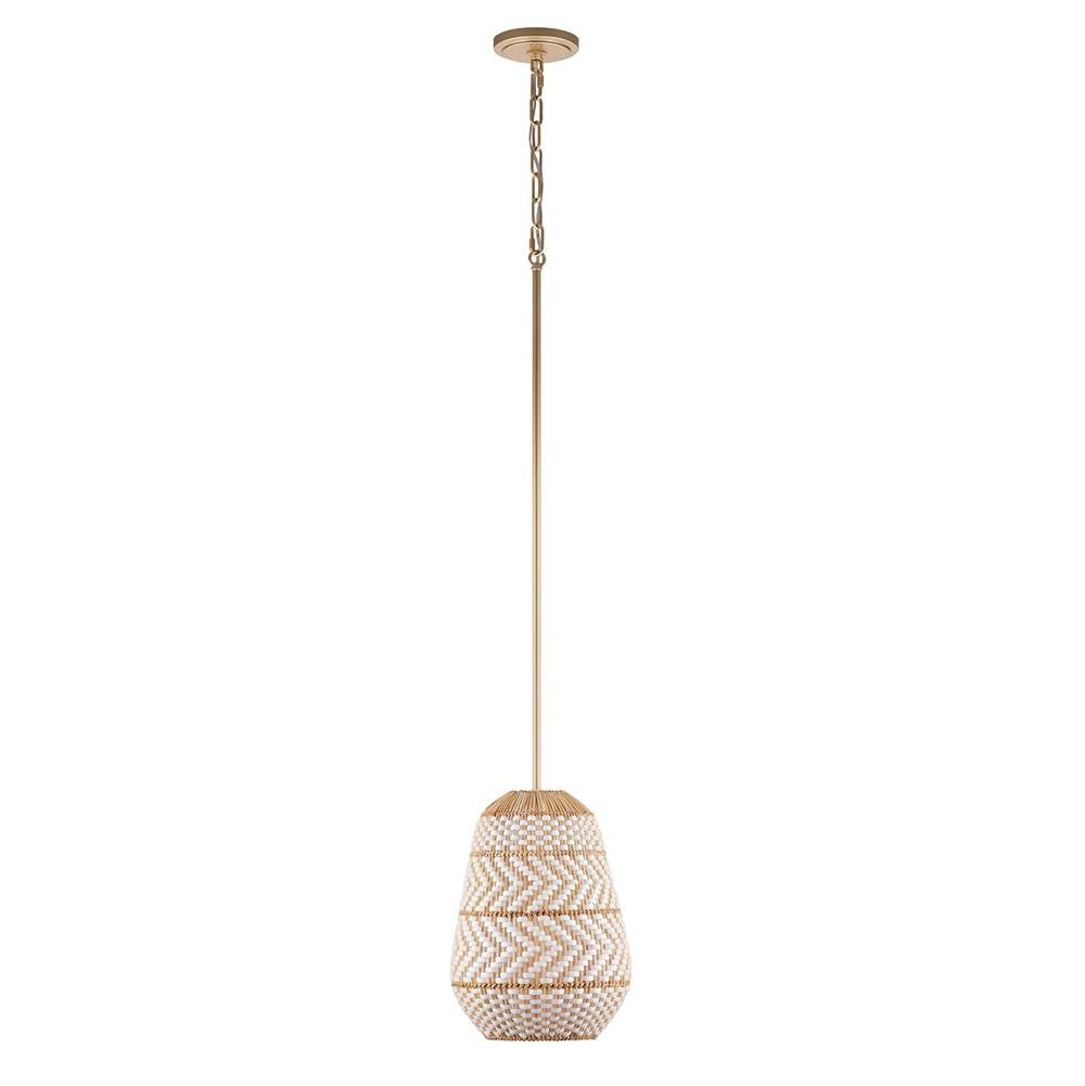 Crystorama ZAN-9011-SG Soft Gold Zanzibar 1 Light Soft Gold Pendant Image 1