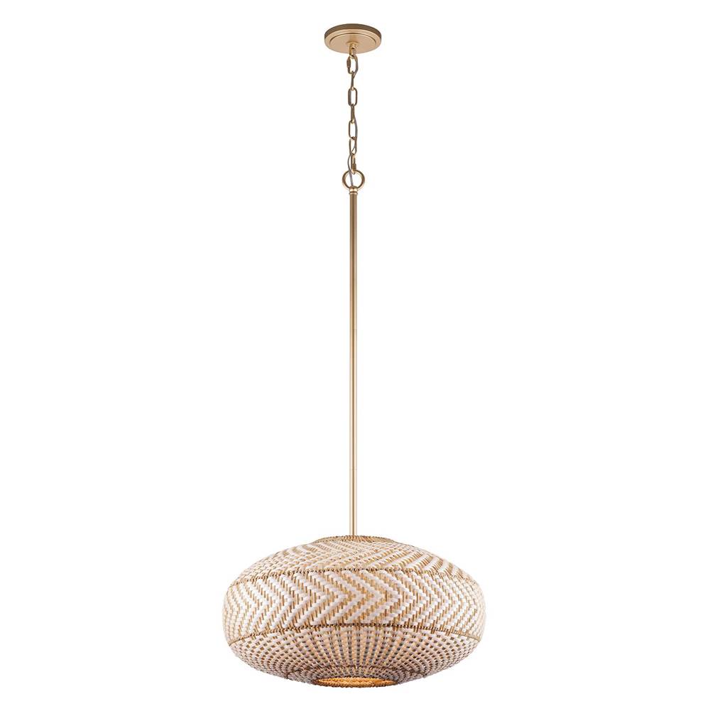 Crystorama ZAN-9014-SG Soft Gold Zanzibar 4 Light Soft Gold Pendant Image 1