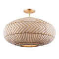 Crystorama ZAN-9014-SG_CEILING Soft Gold Zanzibar 4 Light Soft Gold Semi Flush Image 1