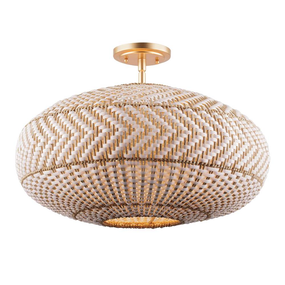 Crystorama ZAN-9014-SG_CEILING Soft Gold Zanzibar 4 Light Soft Gold Semi Flush Image 1