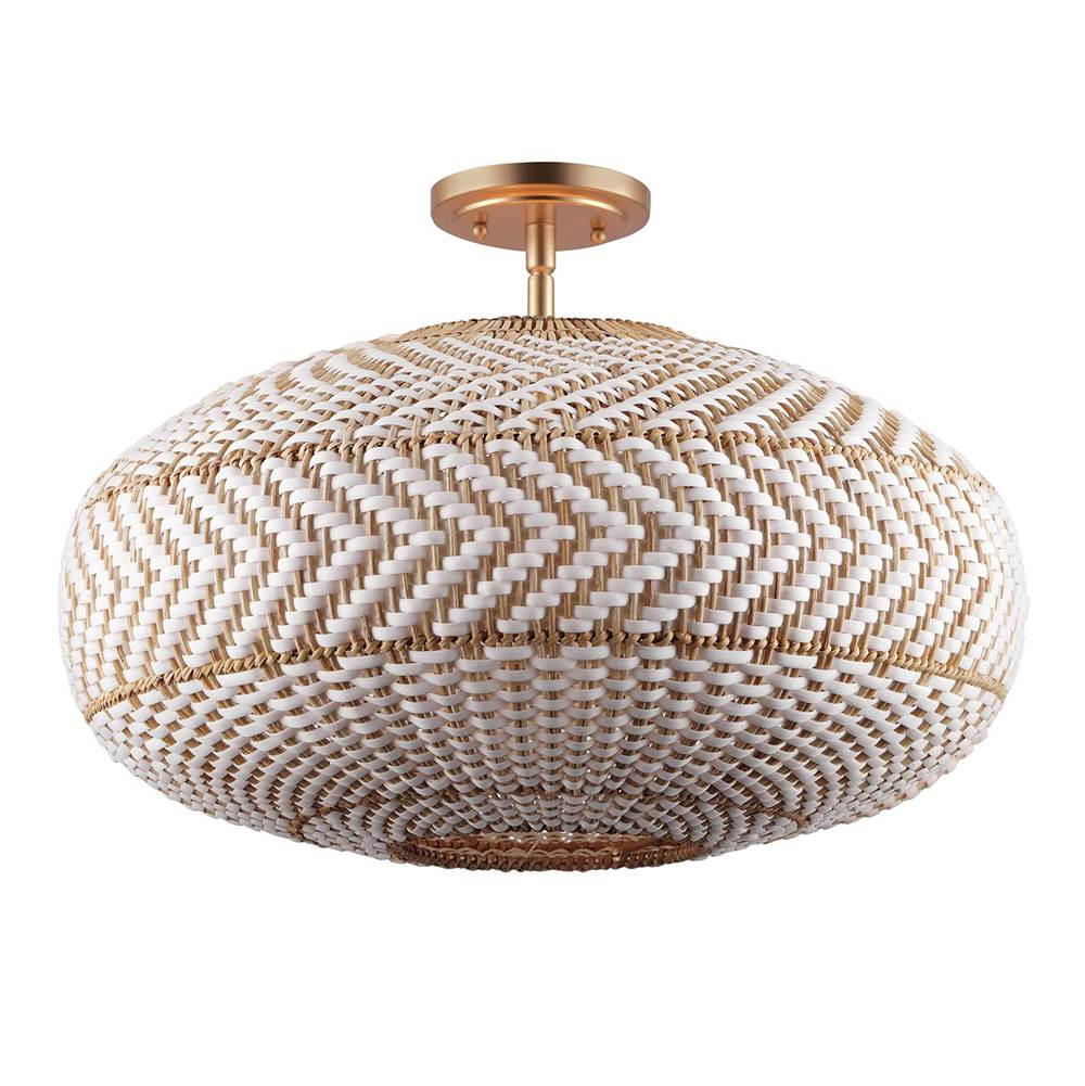 Crystorama Zanzibar 4 Light Soft Gold Semi Flush