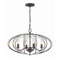 Crystorama ZUC-A9034-EB-GA English Bronze,Antique Gold Zucca 4 Light English Bronze  Plus  Antique Gold Chandelier Image 1