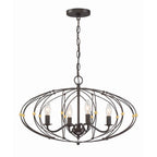 Crystorama ZUC-A9034-EB-GA English Bronze,Antique Gold Zucca 4 Light English Bronze  Plus  Antique Gold Chandelier Image 1