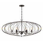 Crystorama ZUC-A9036-EB-GA English Bronze,Antique Gold Zucca 6 Light English Bronze  Plus  Antique Gold Chandelier Image 1