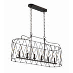 Crystorama ZUC-A9037-EB-GA English Bronze,Antique Gold Zucca 6 Light English Bronze  Plus  Antique Gold Linear Chandelier Image 7