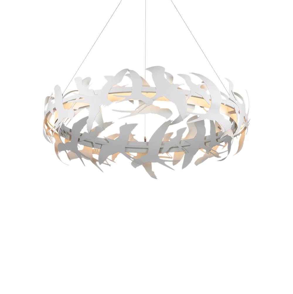 Currey And Company 9000-1262 Gesso White Tijereta White Chandelier Image 4
